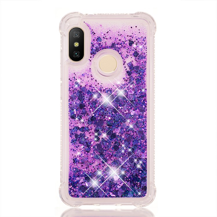 Dynamic Quicksand Shock-absorbing TPU Mobile Phone Casing for Xiaomi Mi A2 Lite / Redmi 6 Pro - Dark Purple-6