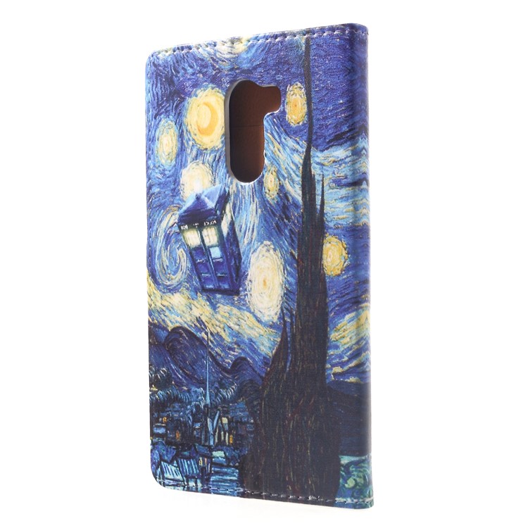 Pattern Printing PU Leather Stand Case for Xiaomi Pocophone F1 / Poco F1 (India) - Oil Painting-2