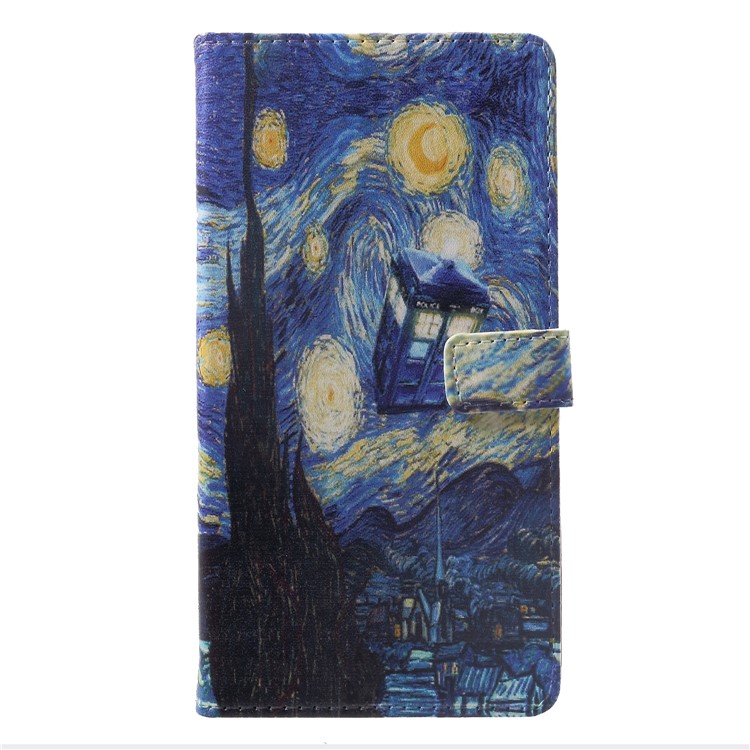 Pattern Printing PU Leather Stand Case for Xiaomi Pocophone F1 / Poco F1 (India) - Oil Painting-3