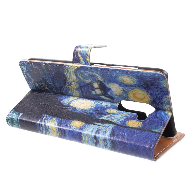 Pattern Printing PU Leather Stand Case for Xiaomi Pocophone F1 / Poco F1 (India) - Oil Painting-4