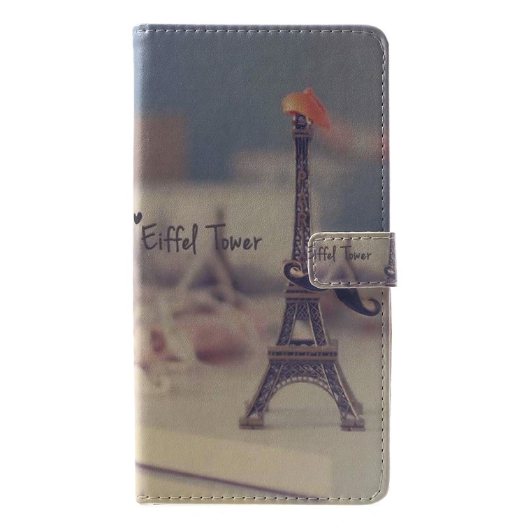 Pattern Printing PU Leather Wallet Stand Mobile Case for Xiaomi Pocophone F1 / Poco F1 (India) - Eiffel Tower-1