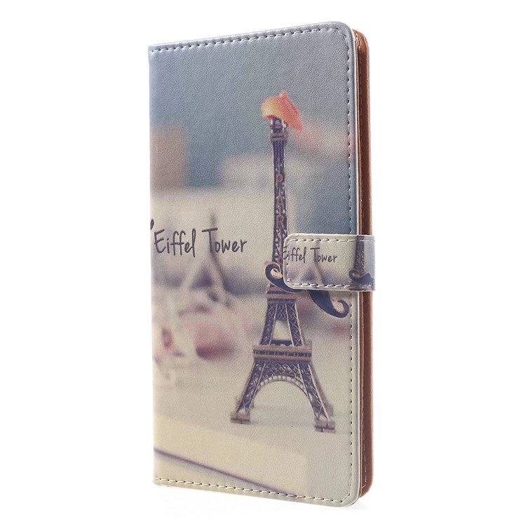Pattern Printing PU Leather Wallet Stand Mobile Case for Xiaomi Pocophone F1 / Poco F1 (India) - Eiffel Tower-3