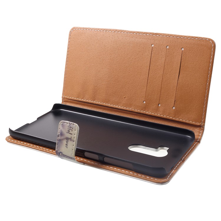 Pattern Printing PU Leather Wallet Stand Mobile Case for Xiaomi Pocophone F1 / Poco F1 (India) - Eiffel Tower-5