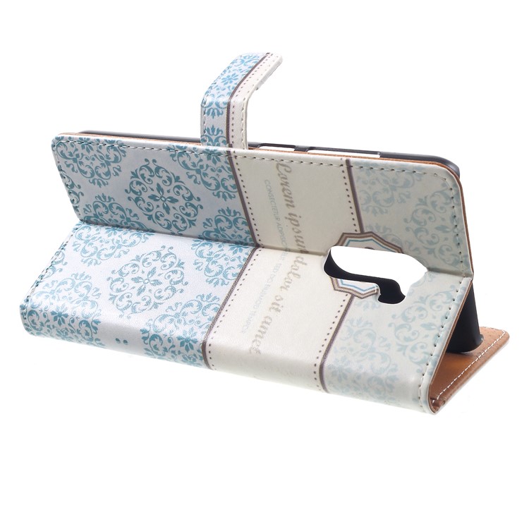 For Xiaomi Pocophone F1 / Poco F1 (India) Patterned PU Leather Stand Cover Shell - Damask Flower-4