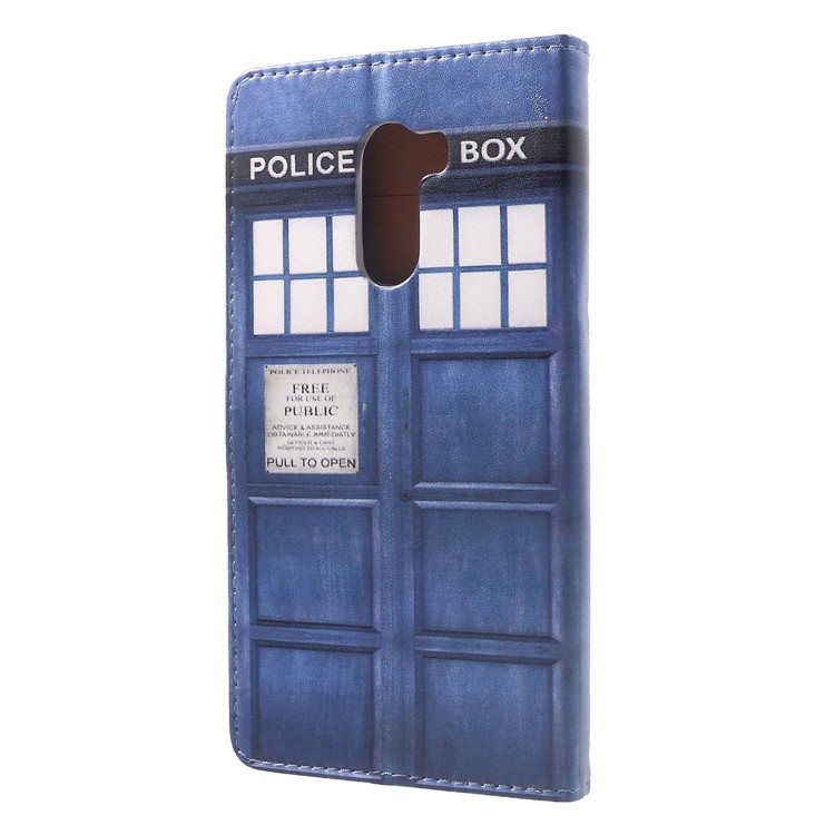 Pattern Printing PU Leather Stand Cellphone Cover Case for Xiaomi Pocophone F1 / Poco F1 (India) - Police Public Call Box-2