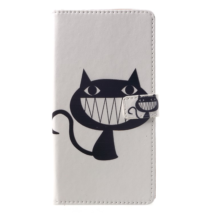 Patterned PU Leather Wallet Stand Cover Accessory for Xiaomi Pocophone F1 / Poco F1 (India) - Black Cat-1