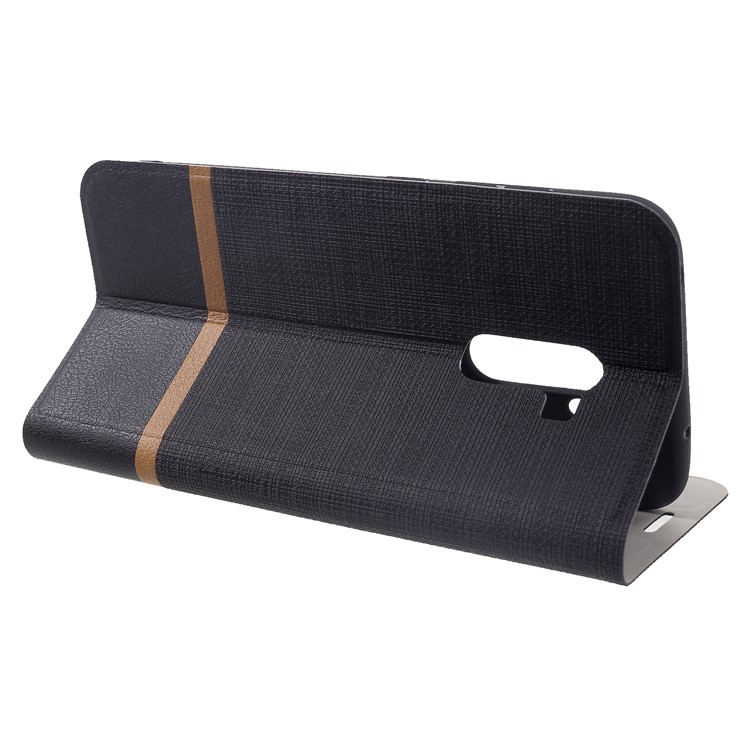 Cross Pattern Leather Card Holder Phone Cover (Built-in Steel Sheet) for Xiaomi Pocophone F1 / Poco F1 (India) - Black-4