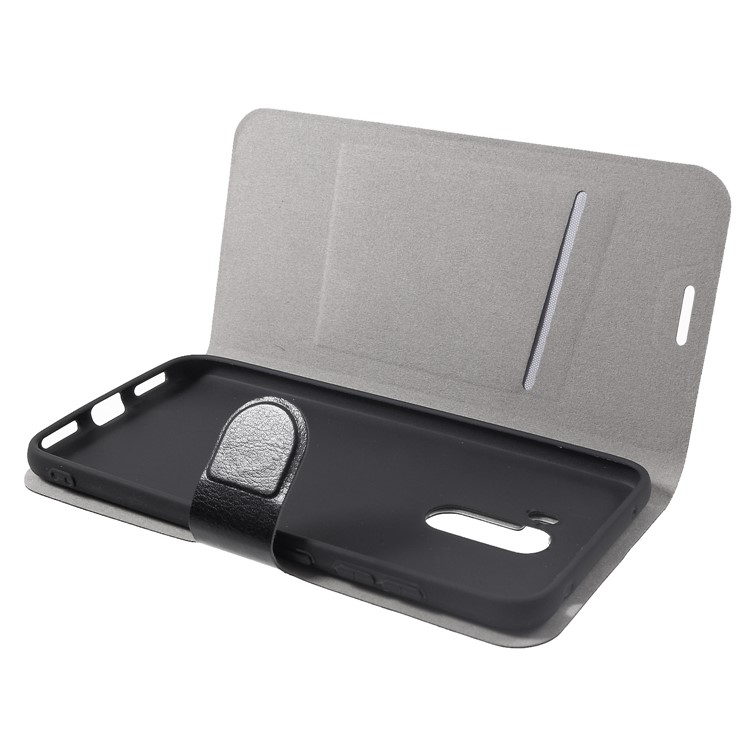 Crazy Horse PU Leather Card Holder Stand Case for Xiaomi Pocophone F1 / Poco F1 (India) - Black-5