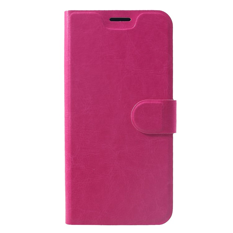 Crazy Horse PU Leather Card Holder Phone Case with Stand for Xiaomi Pocophone F1 / Poco F1 (India) - Rose-1
