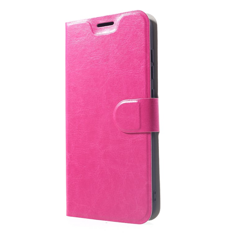 Crazy Horse PU Leather Card Holder Phone Case with Stand for Xiaomi Pocophone F1 / Poco F1 (India) - Rose-3