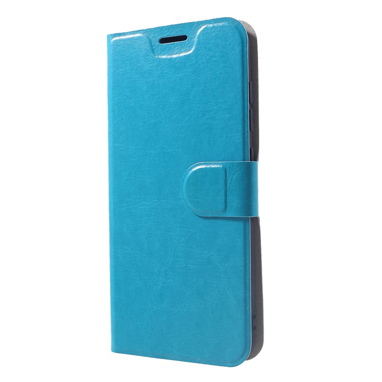 Crazy Horse PU Leather Card Holder Stand Cover Shell for Xiaomi Pocophone F1 / Poco F1 (India) - Blue-3