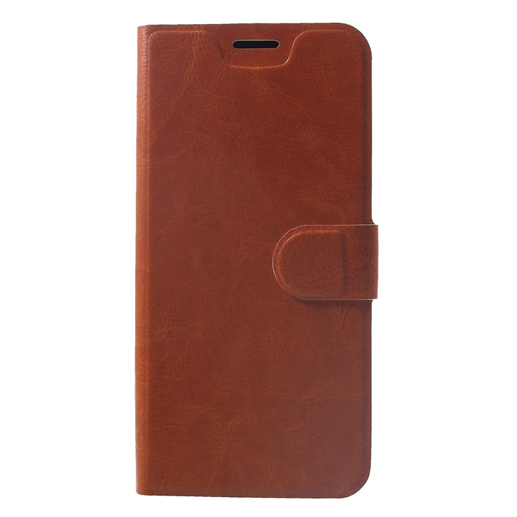 Crazy Horse PU Leather Card Holder Stand Protection Case Accessory for Xiaomi Pocophone F1 / Poco F1 (India) - Brown-1