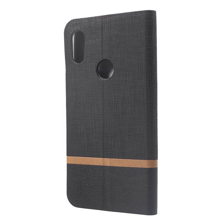 Cross Pattern Leather Card Holder Phone Cover (Built-in Steel Sheet) for Xiaomi Redmi Note 6 Pro - Black-2