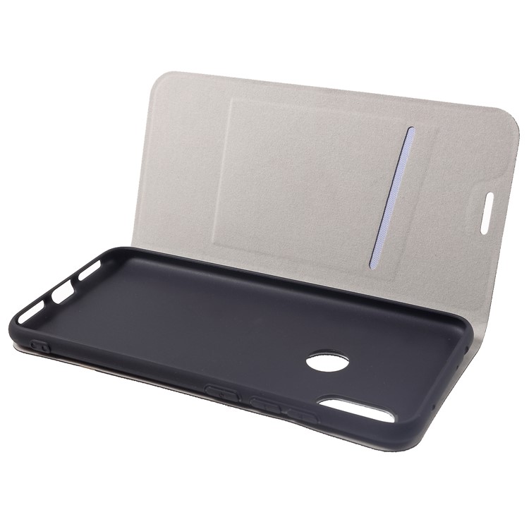 Cross Pattern Leather Card Holder Phone Cover (Built-in Steel Sheet) for Xiaomi Redmi Note 6 Pro - Black-5