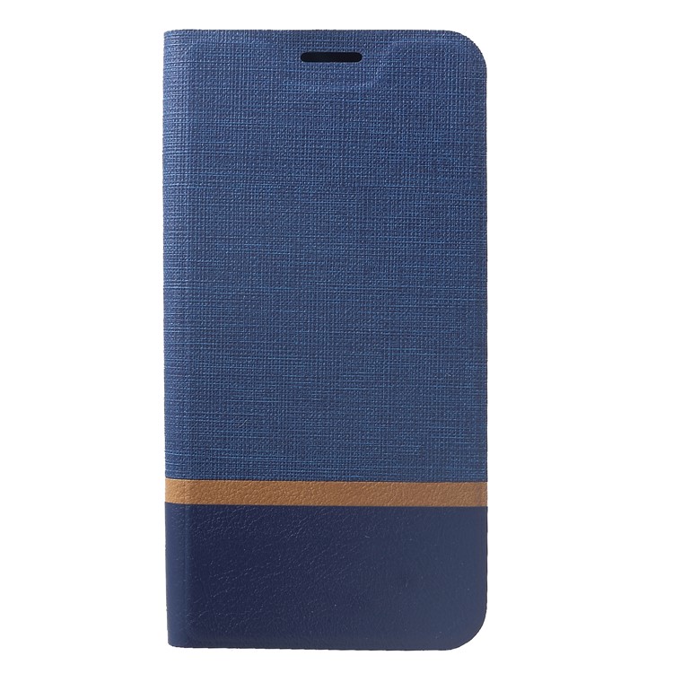 Cross Pattern Leather Card Slot Phone Shell (Built-in Steel Sheet) for Xiaomi Redmi Note 6 Pro - Blue-1
