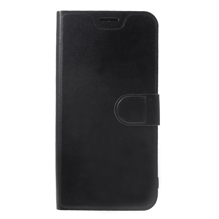 Crazy Horse PU Leather Card Holder Stand Case for Xiaomi Redmi Note 6 Pro - Black-3