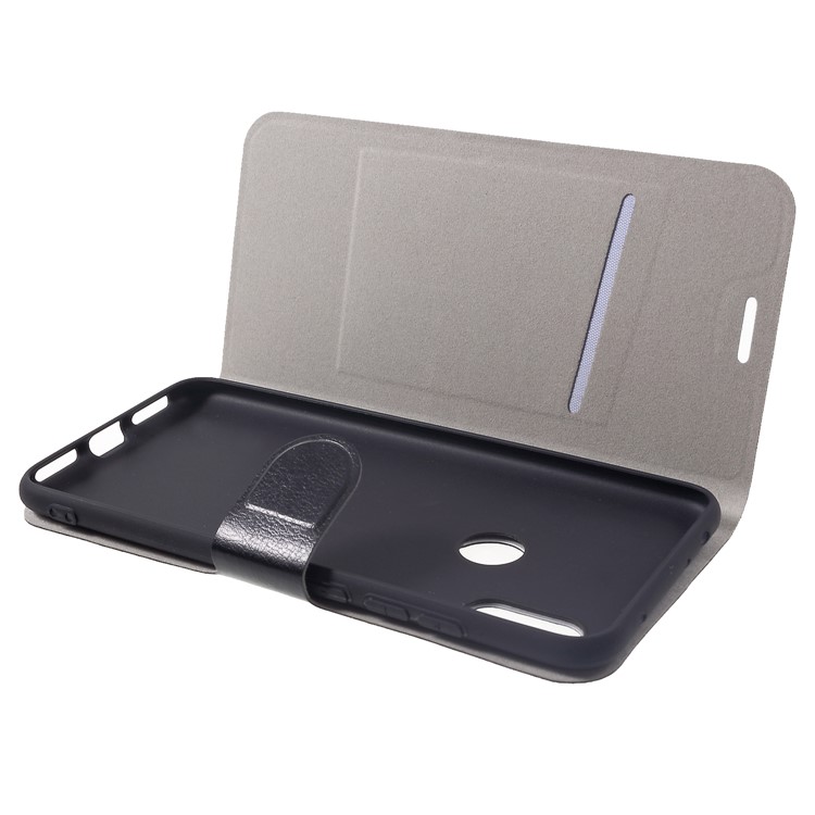 Crazy Horse PU Leather Card Holder Stand Case for Xiaomi Redmi Note 6 Pro - Black-5