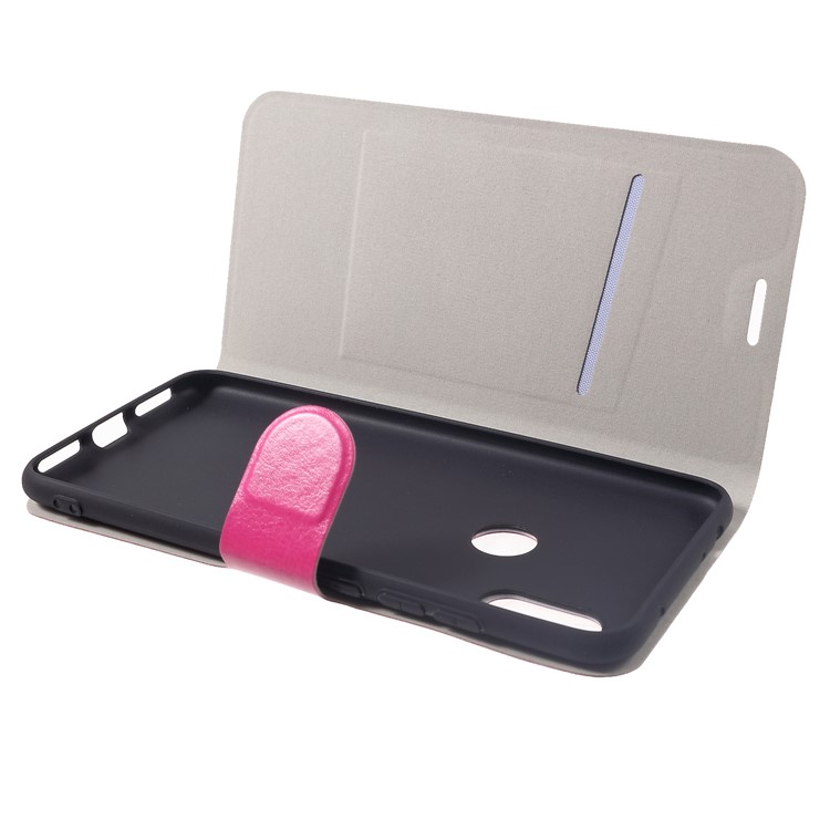 Crazy Horse PU Leather Card Holder Flip Casing with Stand for Xiaomi Redmi Note 6 Pro - Rose-5