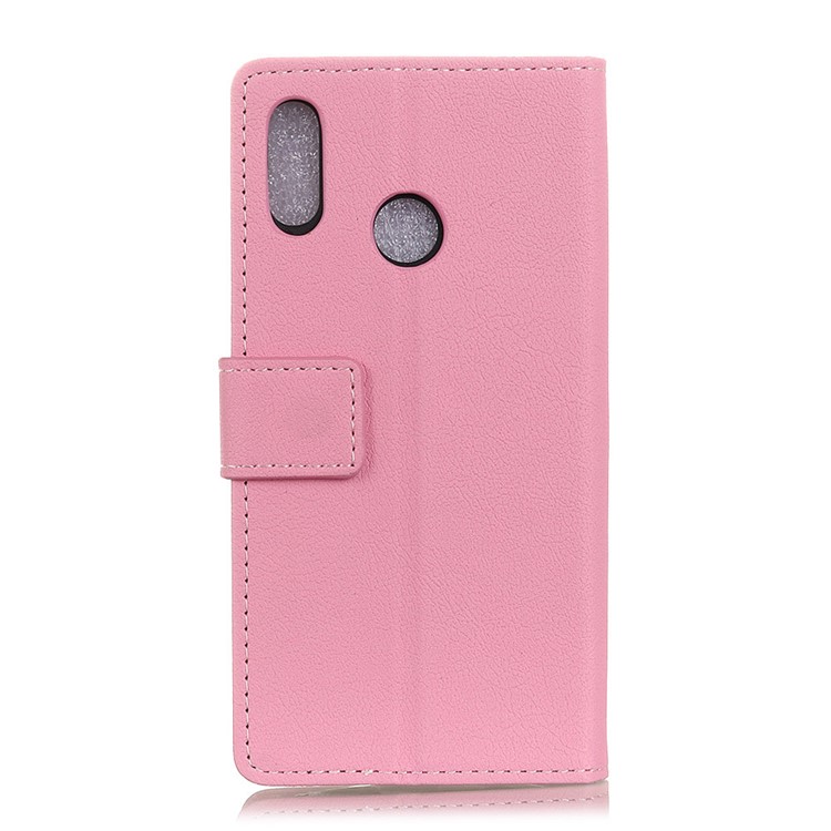 PU Leather Wallet Stand Flip Phone Shell for Xiaomi Redmi Note 6 Pro - Pink-3