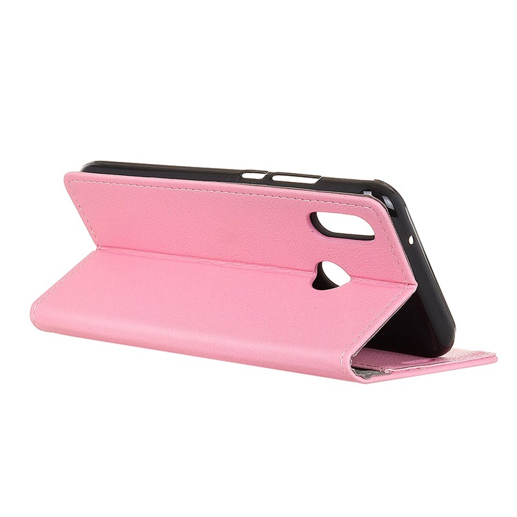 PU Leather Wallet Stand Flip Phone Shell for Xiaomi Redmi Note 6 Pro - Pink-5