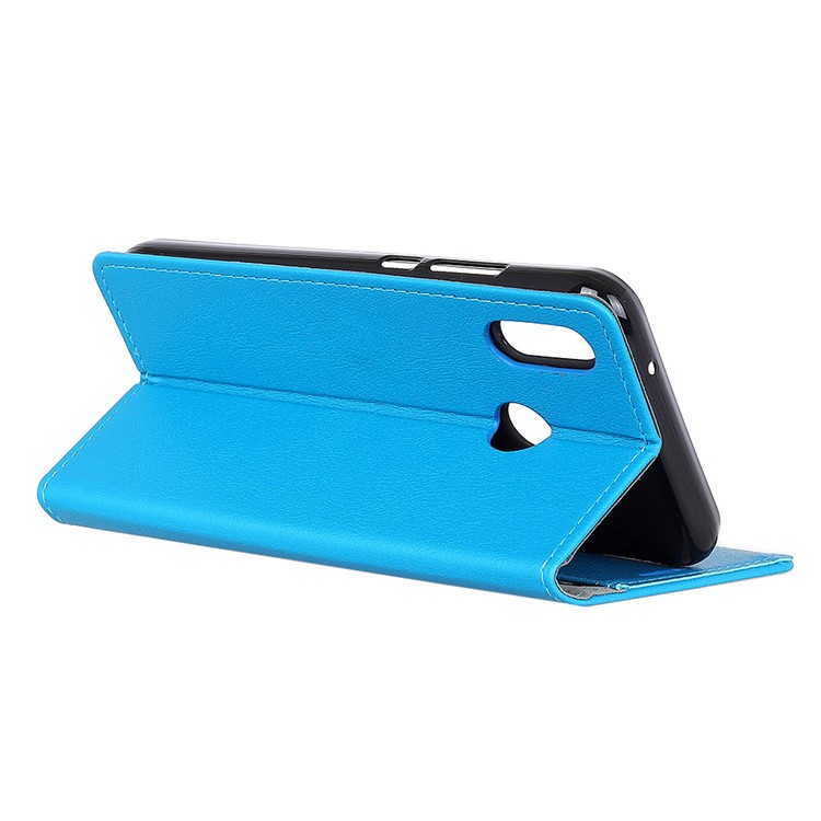 Wallet Stand PU Leather Mobile Phone Case for Xiaomi Redmi Note 6 Pro - Blue-5