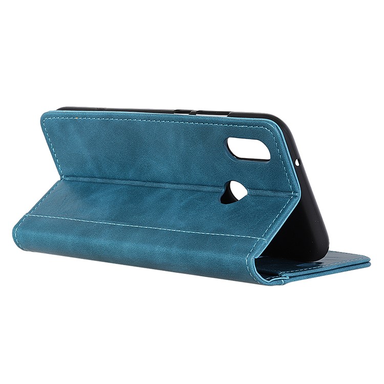Flip Rivet Stand Wallet Magnetic Leather Mobile Phone Shell for Xiaomi Redmi Note 6 Pro - Blue-10