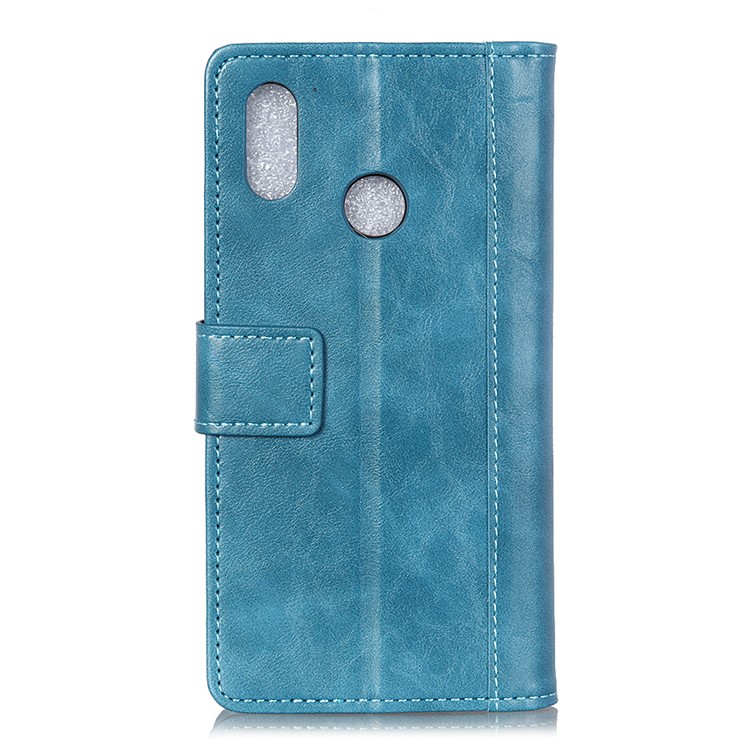 Flip Rivet Stand Wallet Magnetic Leather Mobile Phone Shell for Xiaomi Redmi Note 6 Pro - Blue-8