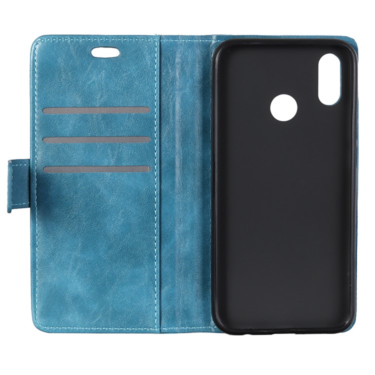 Flip Rivet Stand Wallet Magnetic Leather Mobile Phone Shell for Xiaomi Redmi Note 6 Pro - Blue-9