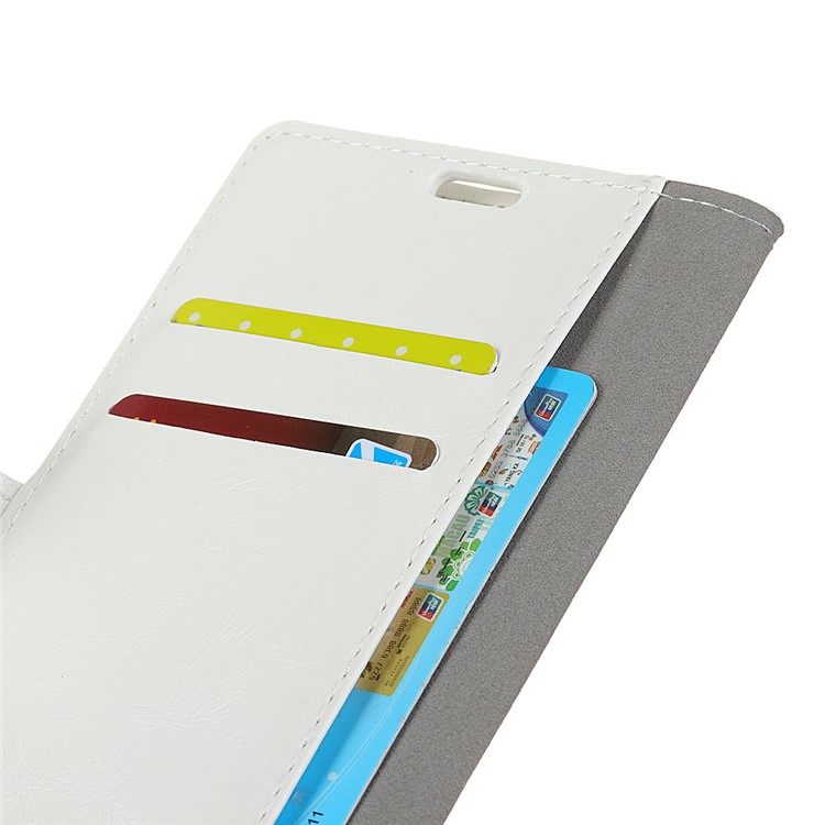 Crazy Horse Texture Wallet PU Leather Cover with Stand for Xiaomi Pocophone F1 / Poco F1 (India) - White-3