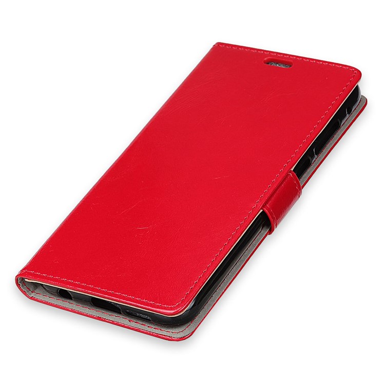 Crazy Horse Texture Wallet Leather Stand Shell for Xiaomi Pocophone F1 / Poco F1 (India) - Red-2