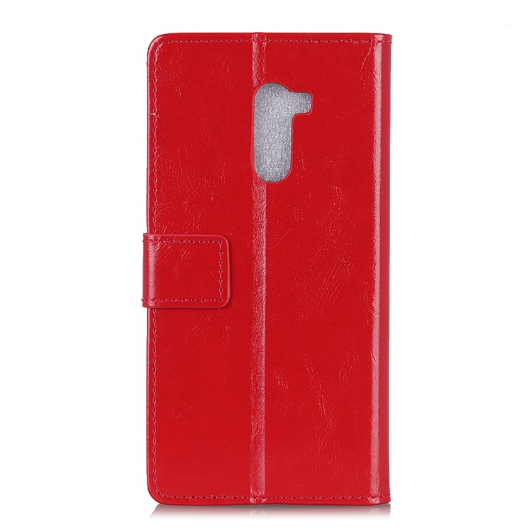 Crazy Horse Texture Wallet Leather Stand Shell for Xiaomi Pocophone F1 / Poco F1 (India) - Red-7