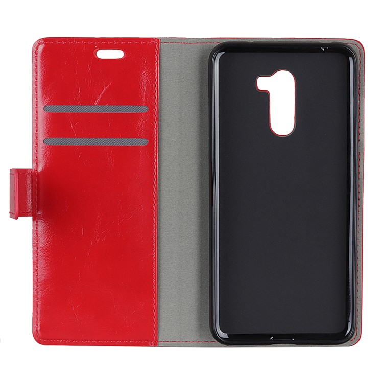 Crazy Horse Texture Wallet Leather Stand Shell for Xiaomi Pocophone F1 / Poco F1 (India) - Red-8