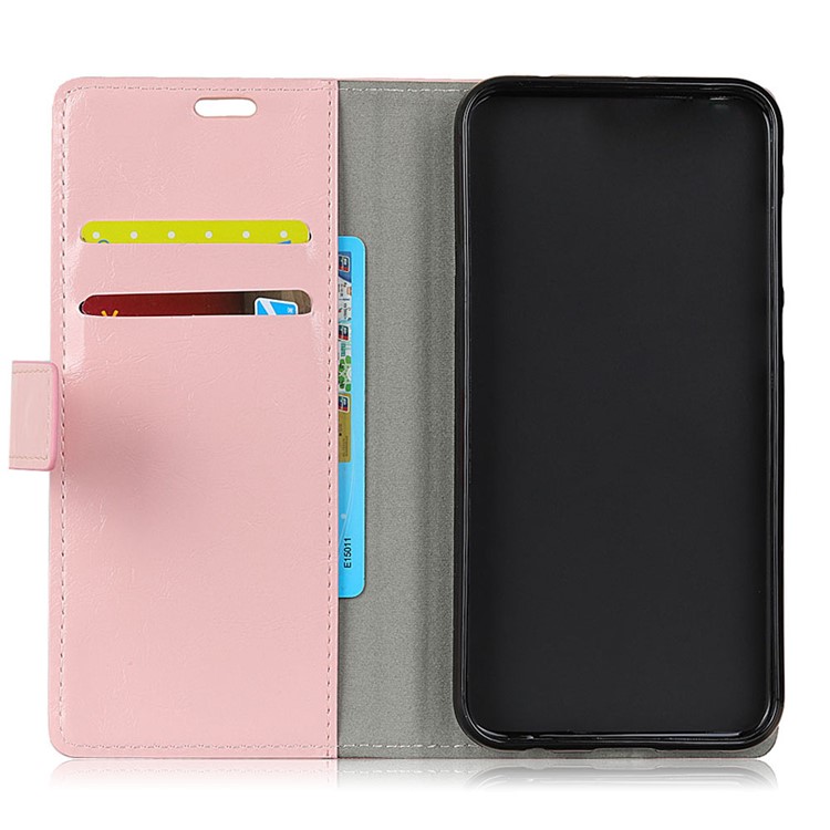 Crazy Horse Texture Wallet Leather Mobile Phone Case for Xiaomi Pocophone F1 / Poco F1 (India) - Pink-4