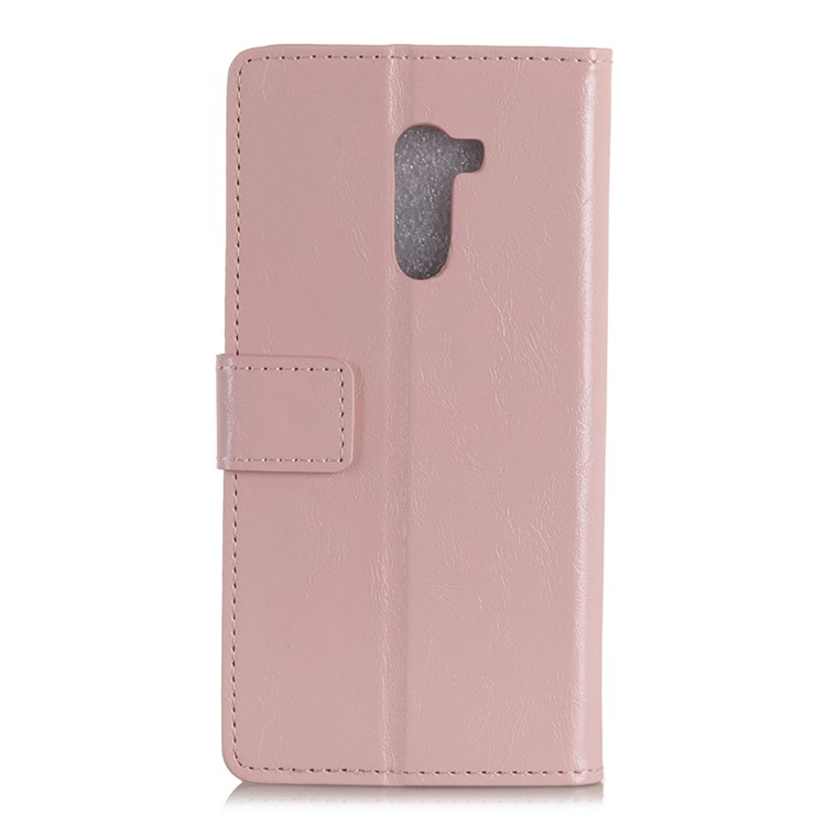 Crazy Horse Texture Wallet Leather Mobile Phone Case for Xiaomi Pocophone F1 / Poco F1 (India) - Pink-7