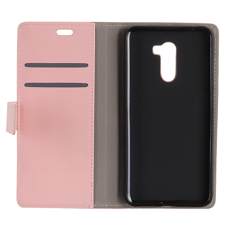 Crazy Horse Texture Wallet Leather Mobile Phone Case for Xiaomi Pocophone F1 / Poco F1 (India) - Pink-8
