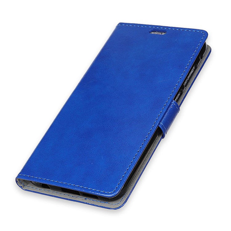 Crazy Horse Texture Wallet PU Leather Cell Phone Cover for Xiaomi Pocophone F1 / Poco F1 (India) - Blue-2