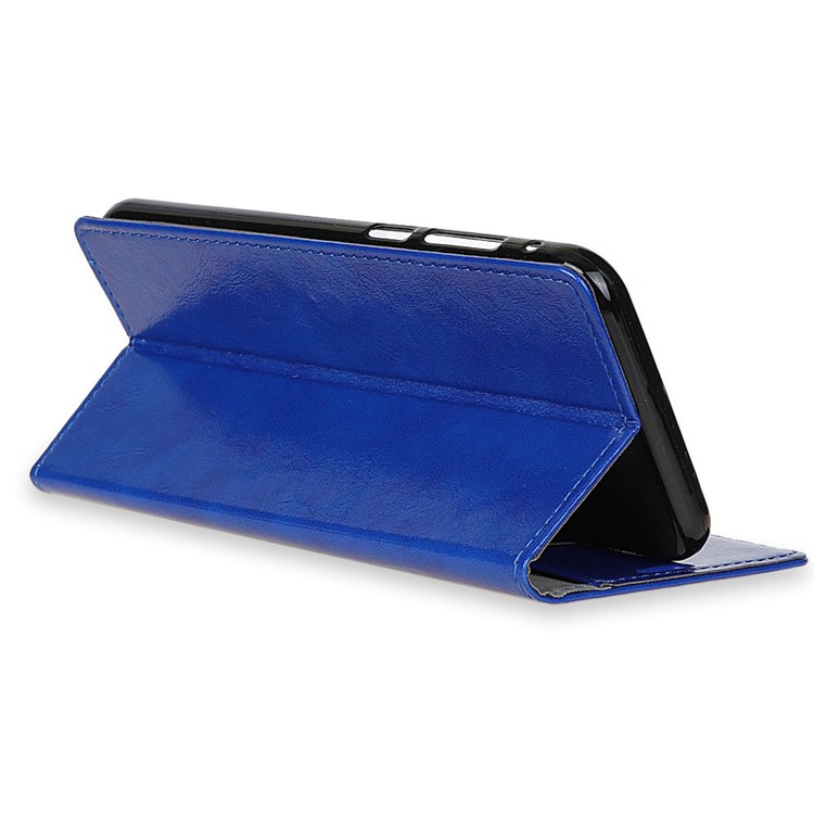 Crazy Horse Texture Wallet PU Leather Cell Phone Cover for Xiaomi Pocophone F1 / Poco F1 (India) - Blue-6