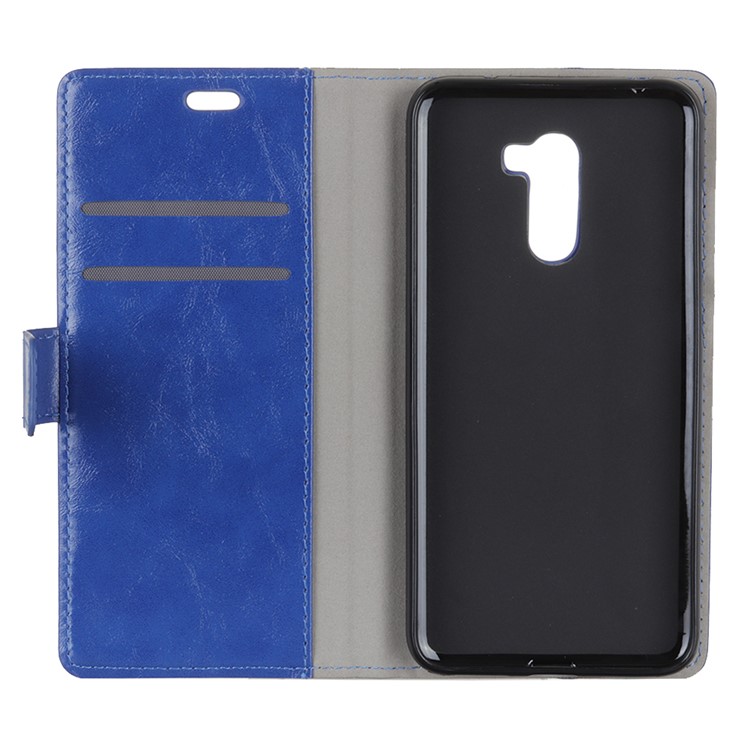 Crazy Horse Texture Wallet PU Leather Cell Phone Cover for Xiaomi Pocophone F1 / Poco F1 (India) - Blue-8