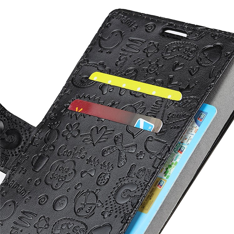 Cartoon Graffiti Wallet Leather Stand Case for Xiaomi Pocophone F1 / Poco F1 (India) - Black-3