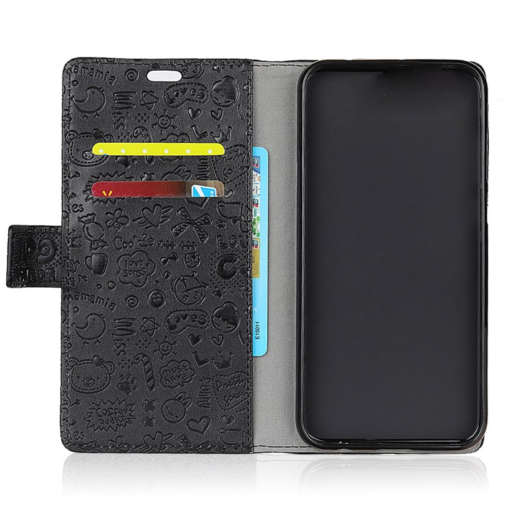 Cartoon Graffiti Wallet Leather Stand Case for Xiaomi Pocophone F1 / Poco F1 (India) - Black-4