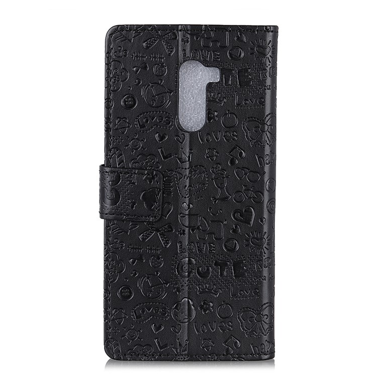 Cartoon Graffiti Wallet Leather Stand Case for Xiaomi Pocophone F1 / Poco F1 (India) - Black-7
