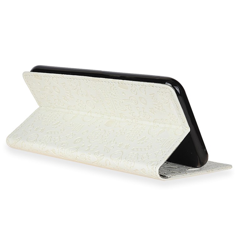Cartoon Graffiti Wallet Leather Stand Phone Cover for Xiaomi Pocophone F1 / Poco F1 (India) - White-6