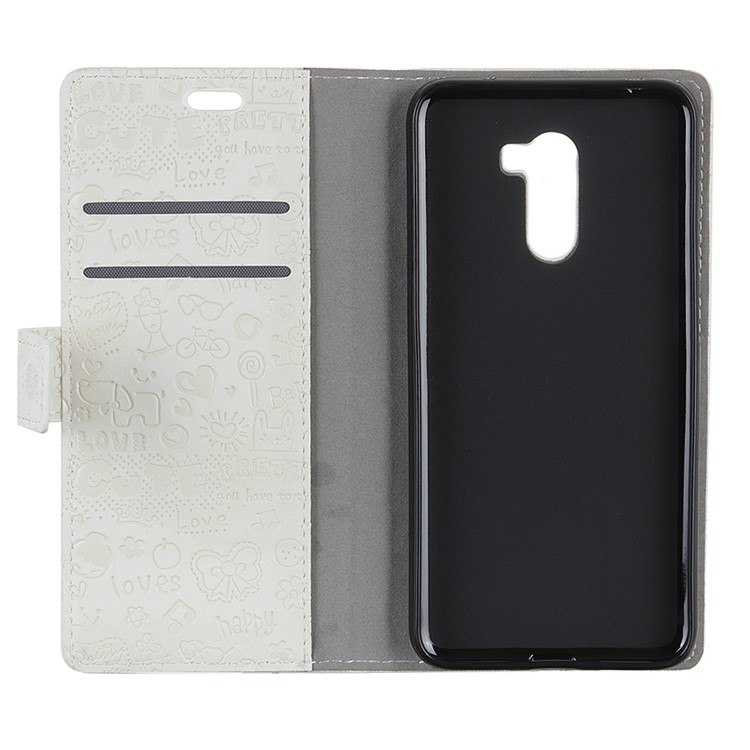 Cartoon Graffiti Wallet Leather Stand Phone Cover for Xiaomi Pocophone F1 / Poco F1 (India) - White-8
