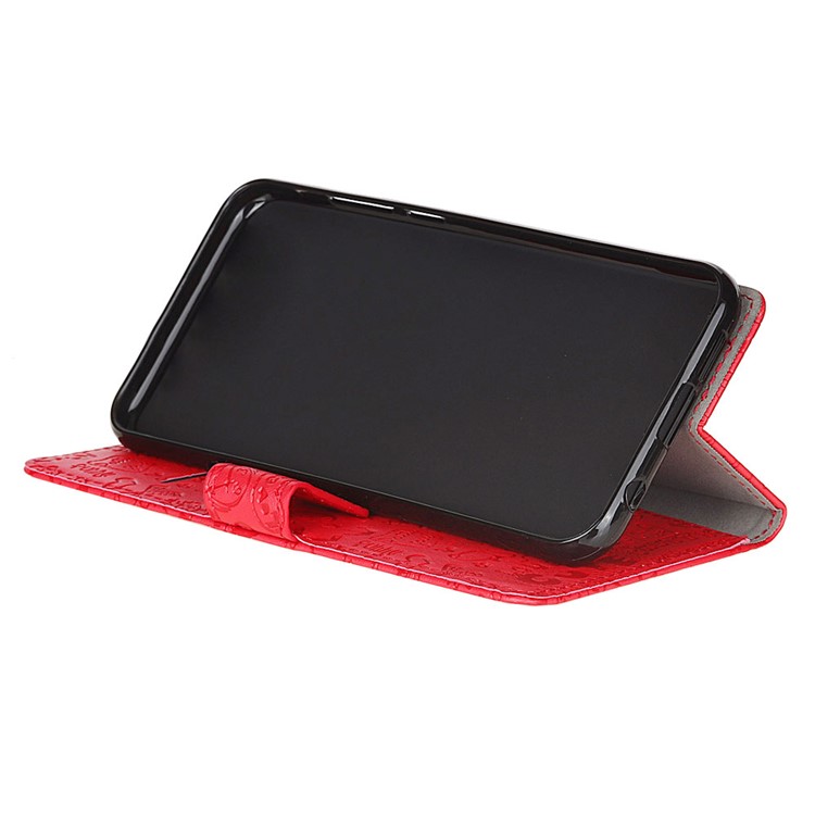 Cartoon Graffiti Wallet Stand Leather Magnetic Shell for Xiaomi Pocophone F1 / Poco F1 (India) - Red-5