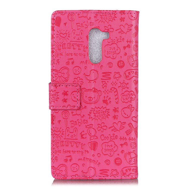 Cartoon Graffiti Wallet Leather Stand Mobile Casing for Xiaomi Pocophone F1 / Poco F1 (India) - Rose-7
