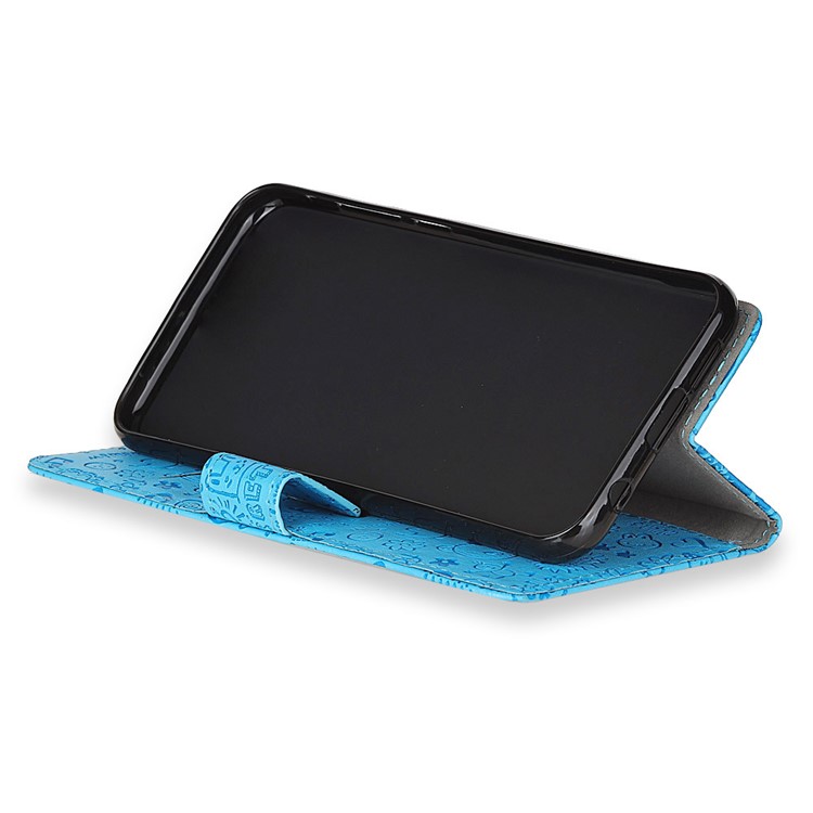 Cartoon Graffiti Wallet Stand Leather Protection Case for Xiaomi Pocophone F1 / Poco F1 (India) - Blue-5