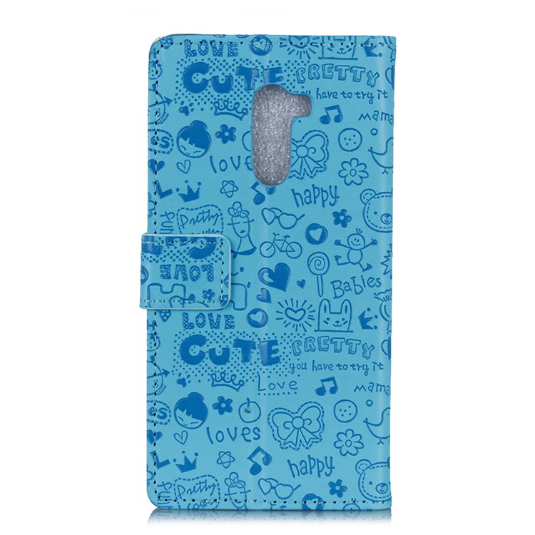 Cartoon Graffiti Wallet Stand Leather Protection Case for Xiaomi Pocophone F1 / Poco F1 (India) - Blue-7