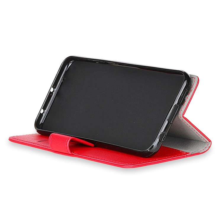 PU Leather Wallet Magnetic Phone Shell for Xiaomi Pocophone F1 / Poco F1 (India) - Red-5
