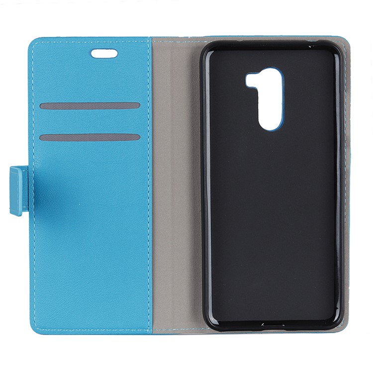 PU Leather Wallet Stand Protector Cover for Xiaomi Pocophone F1 / Poco F1 (India) - Blue-8