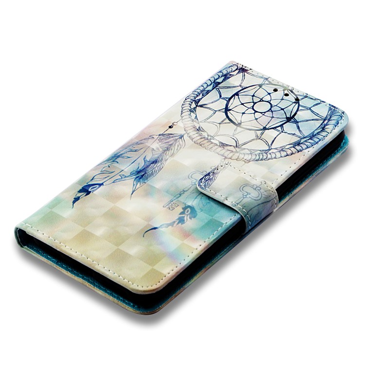 Pattern Printing PU Leather Wallet Case Cover for Xiaomi Pocophone F1 / Poco F1 (India) - Grey Dream Catcher-7